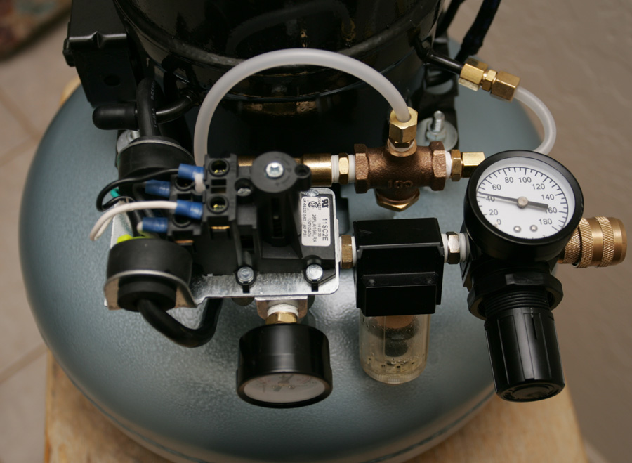 Plumbing manifold detail front