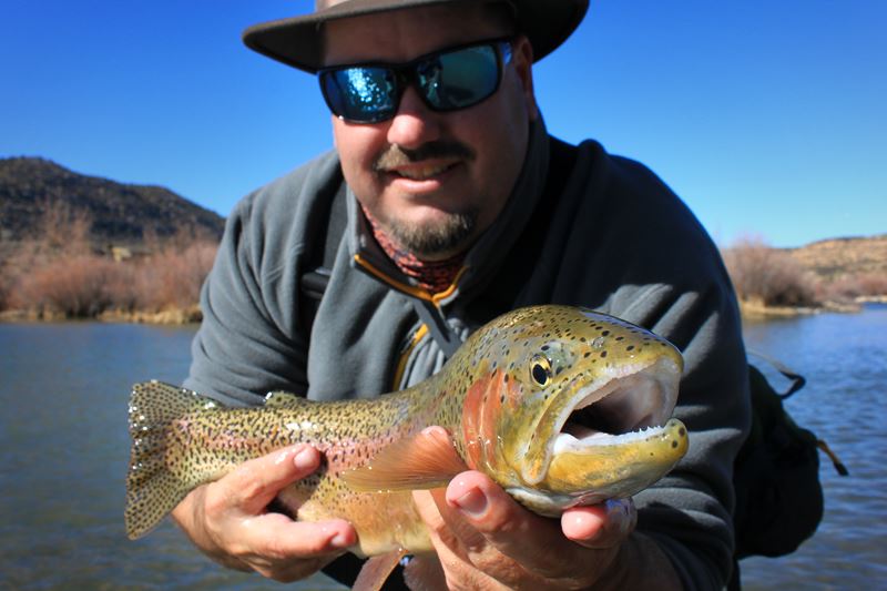 Jason Jones with a trout